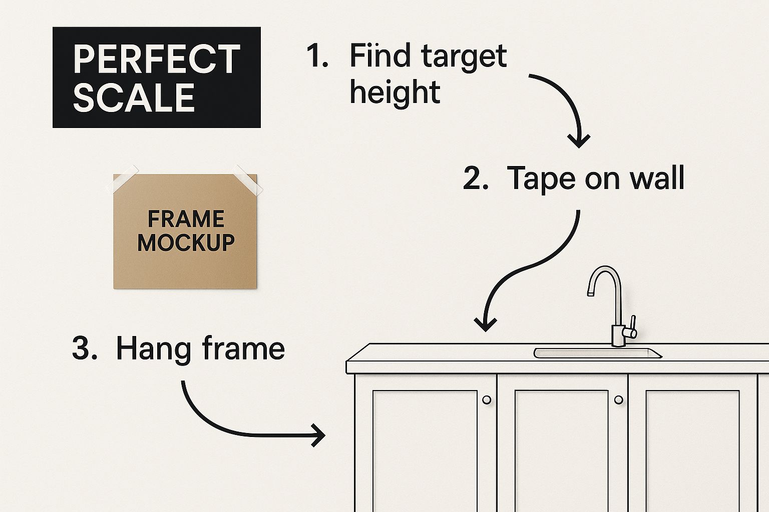 Infographic about kitchen modern wall art