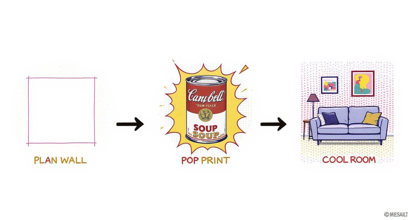 Infographic about pop art print
