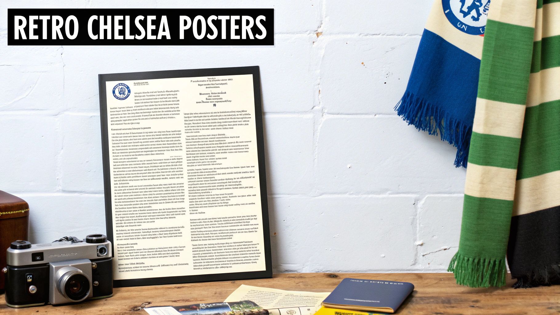 Retro Chelsea Soccer poster featuring Gianfranco Zola