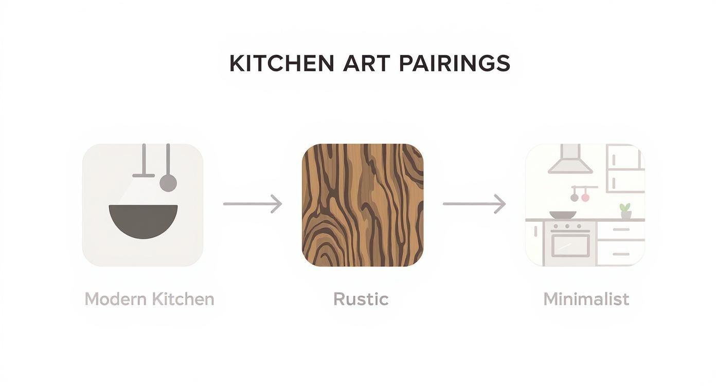 Infographic about kitchen wall art