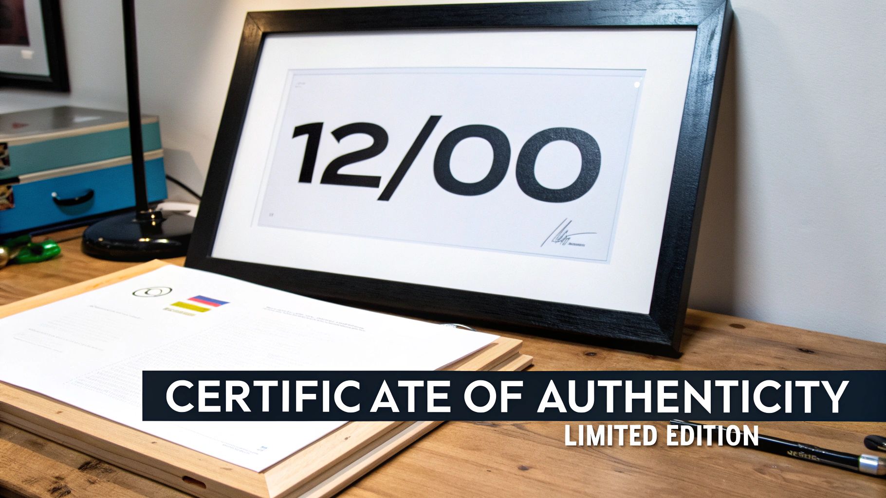 A collection of limited edition art prints hanging on a wall