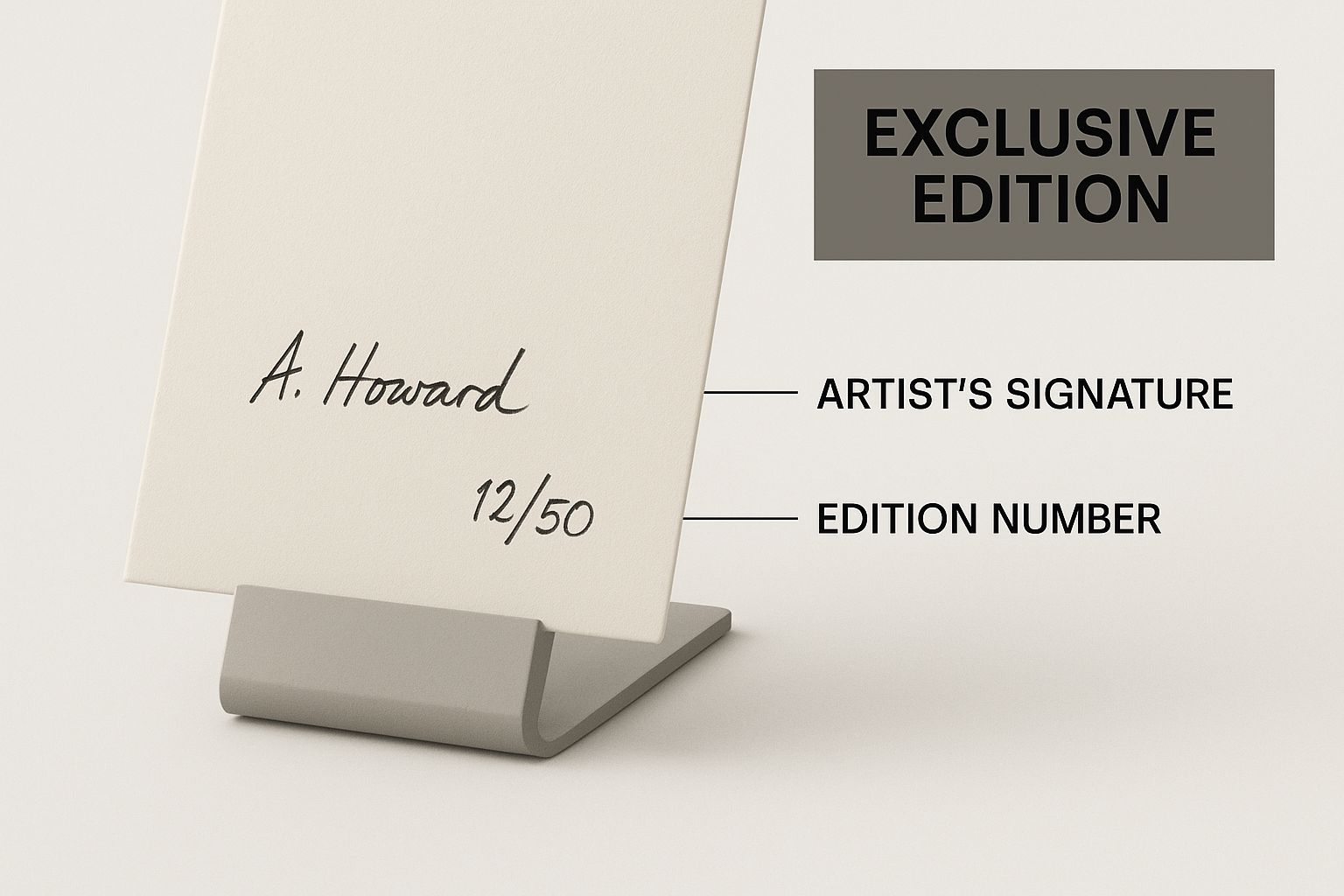 Infographic about limited edition art print