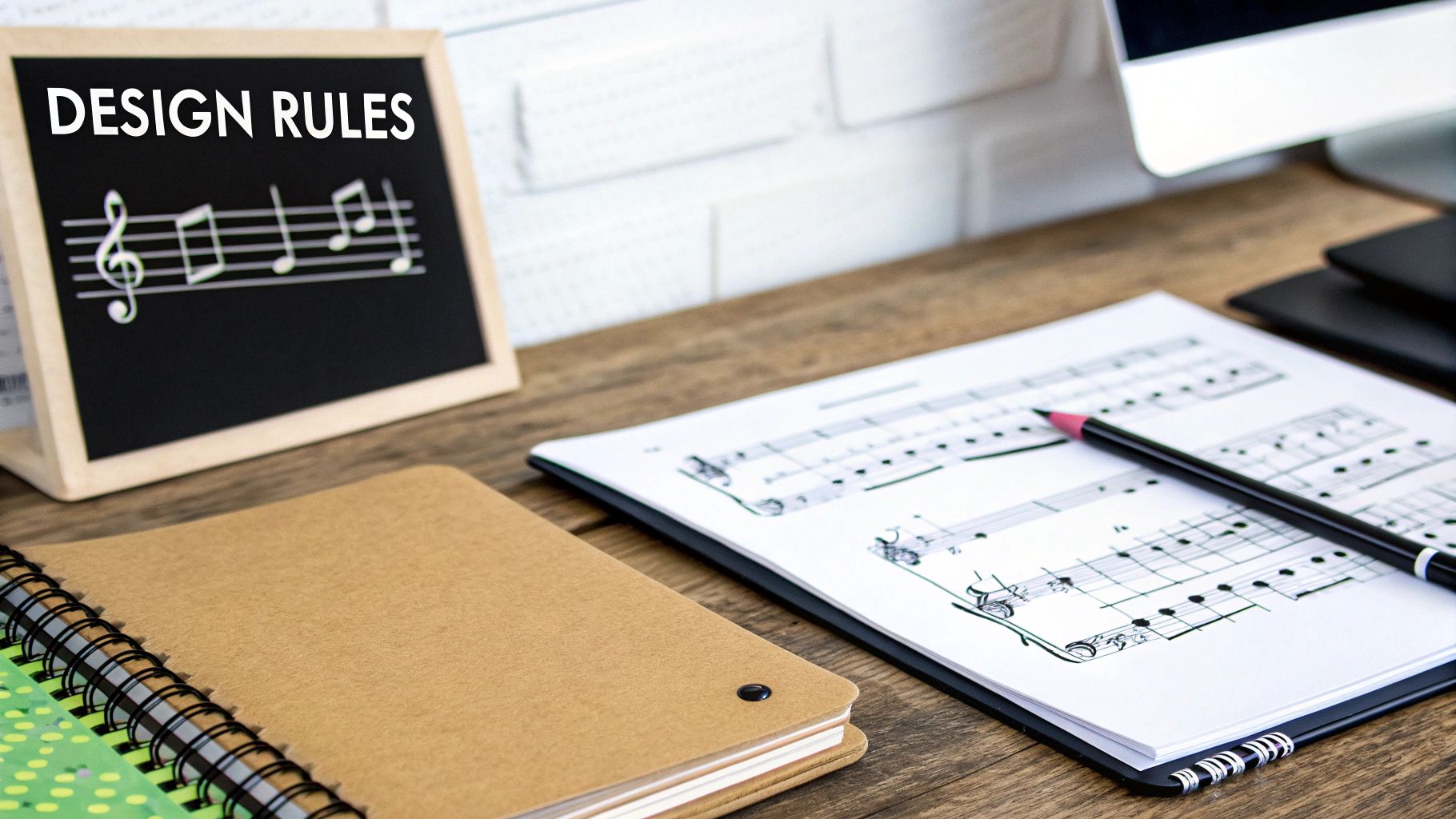 A collection of vibrant music posters and art prints displayed on a wall