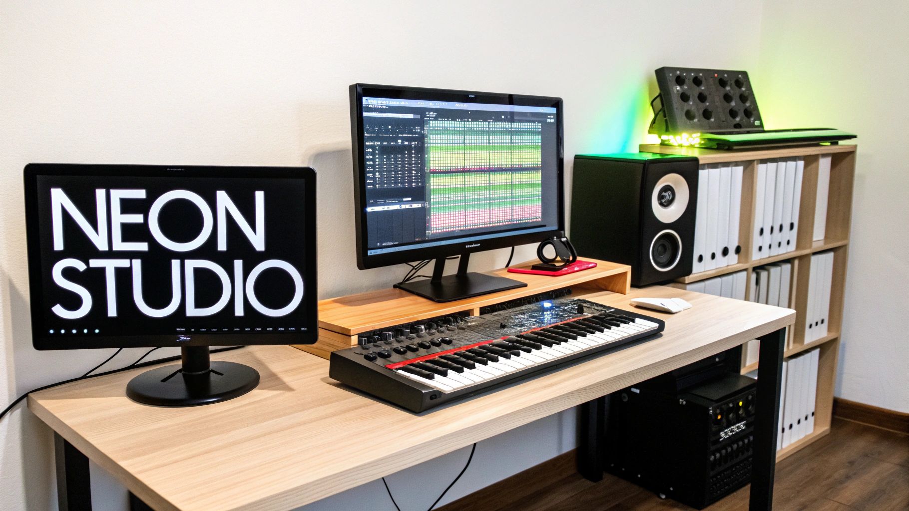 Electronic/EDM Producer's Neon Cave