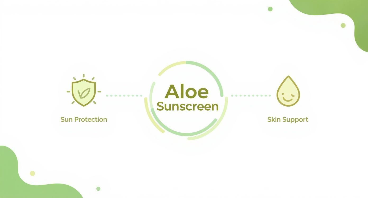 Infographic about aloe vera sunscreen