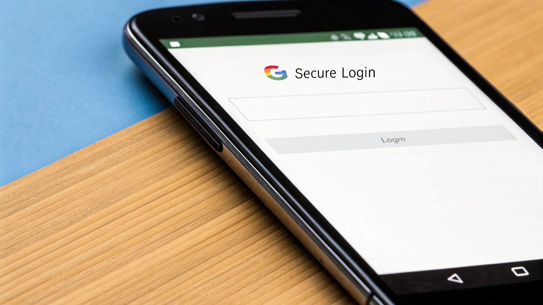 A person pointing at a screen showing Google's logo and a lock icon, representing secure API access.