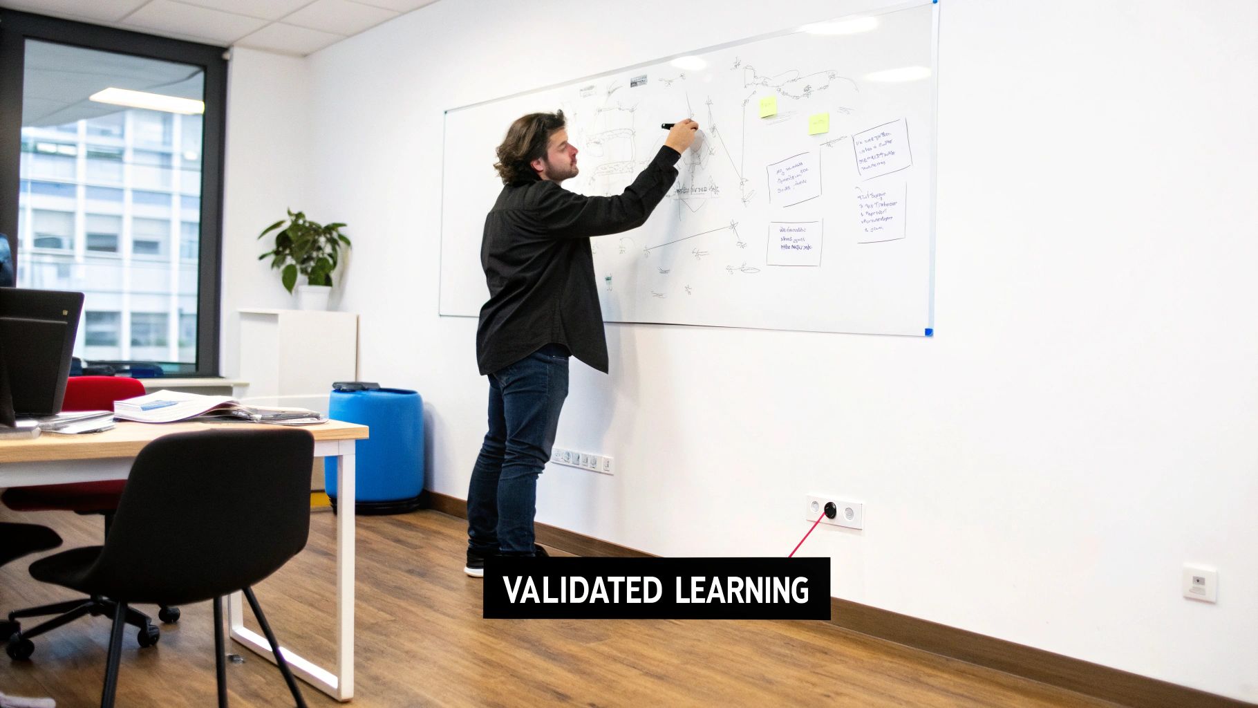 A person holding a lightbulb, symbolizing the innovative ideas behind building a Minimum Viable Product (MVP)