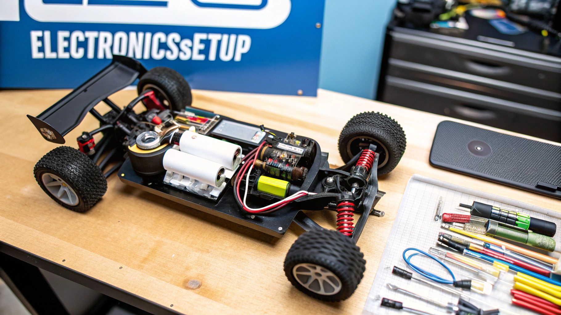 Clean cable routing example
