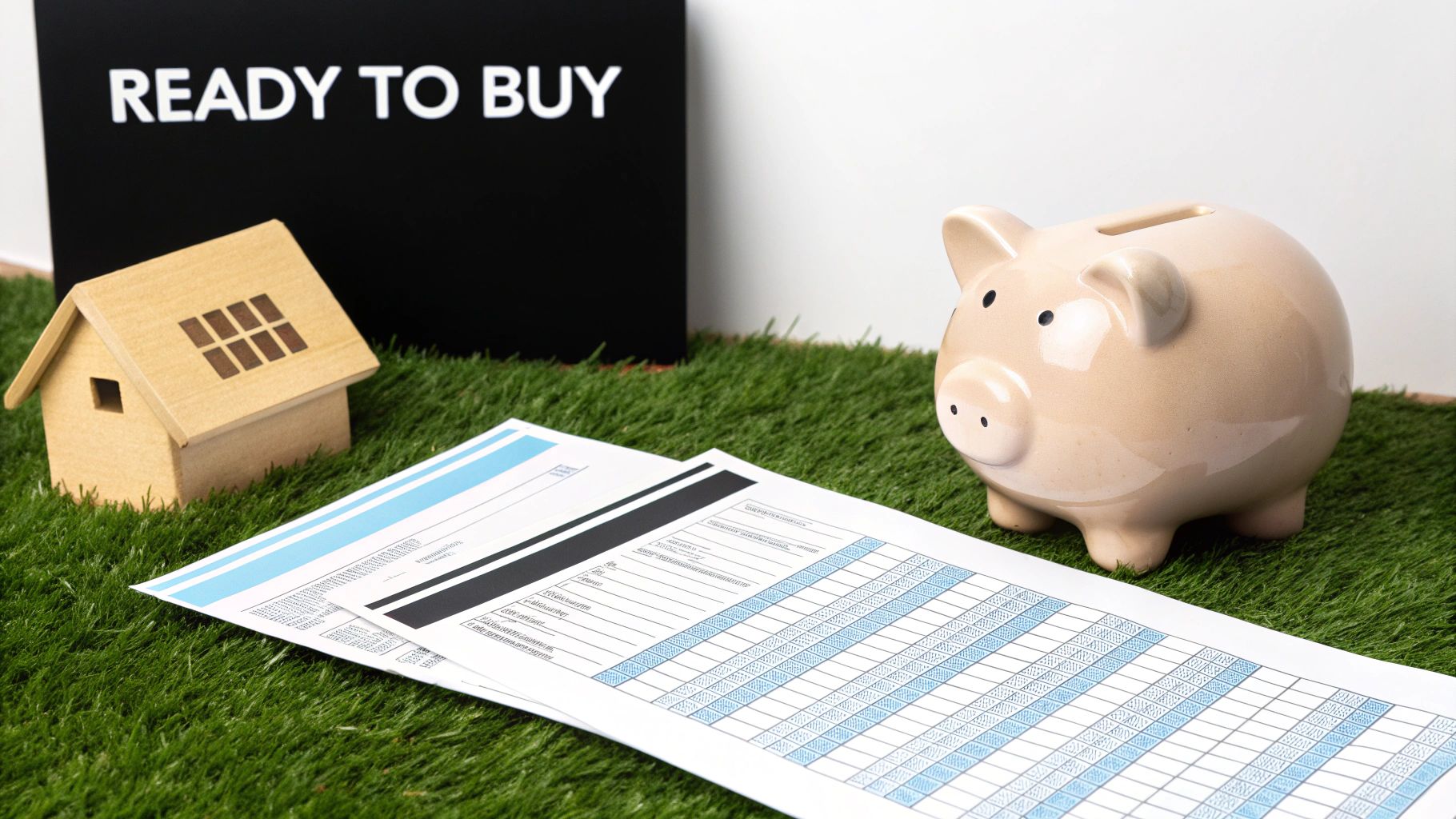 A person analyzes housing market charts and graphs on a digital tablet.