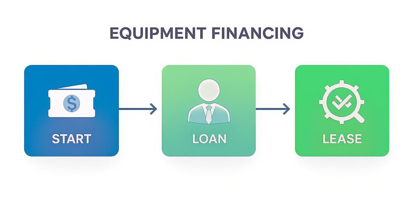 Infographic about equipment financing for small business