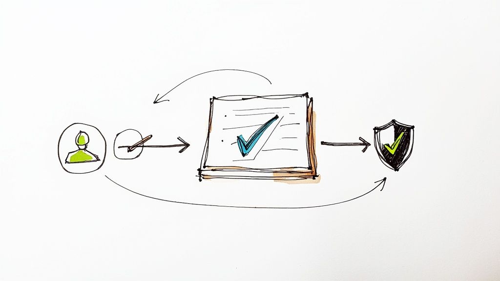 An infographic illustrating the automated customer onboarding process, showing steps from signup to account activation and welcome communications.