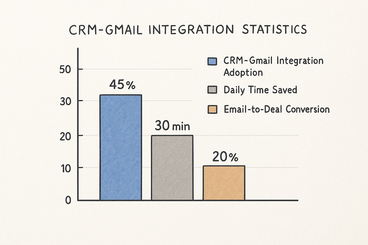 Infographic about crm inside gmail
