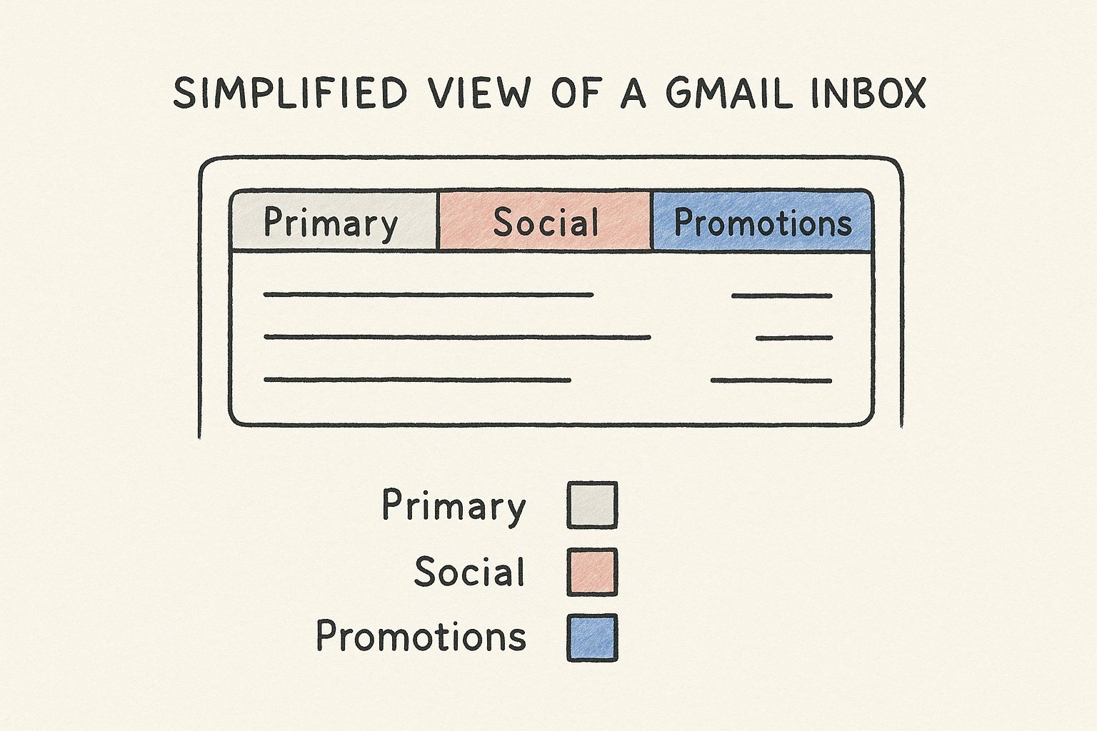 Infographic about organize gmail inbox