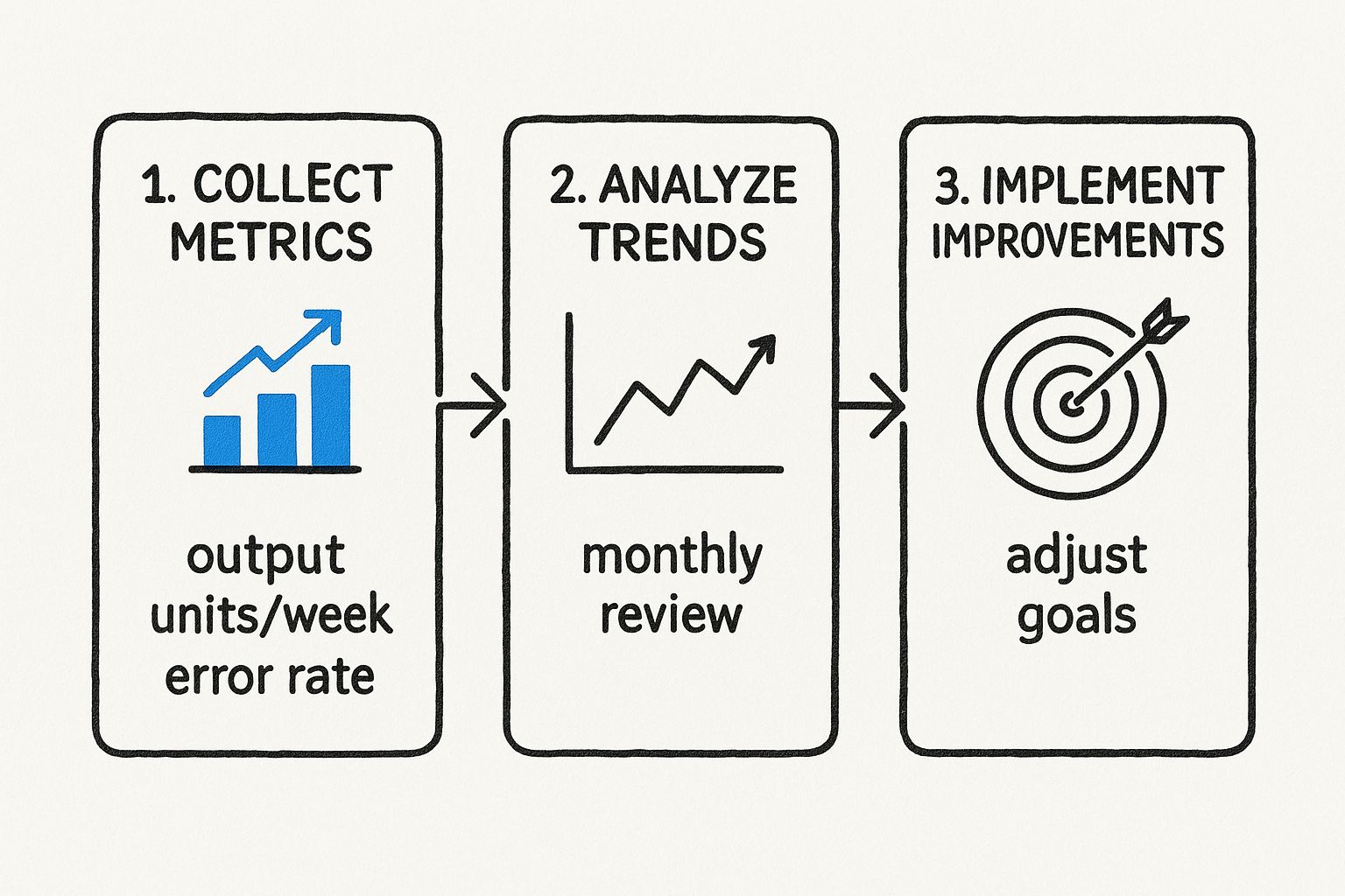 Infographic about how to measure team productivity