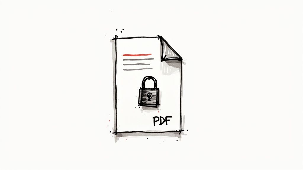 Image depicting advanced options when sharing a PDF