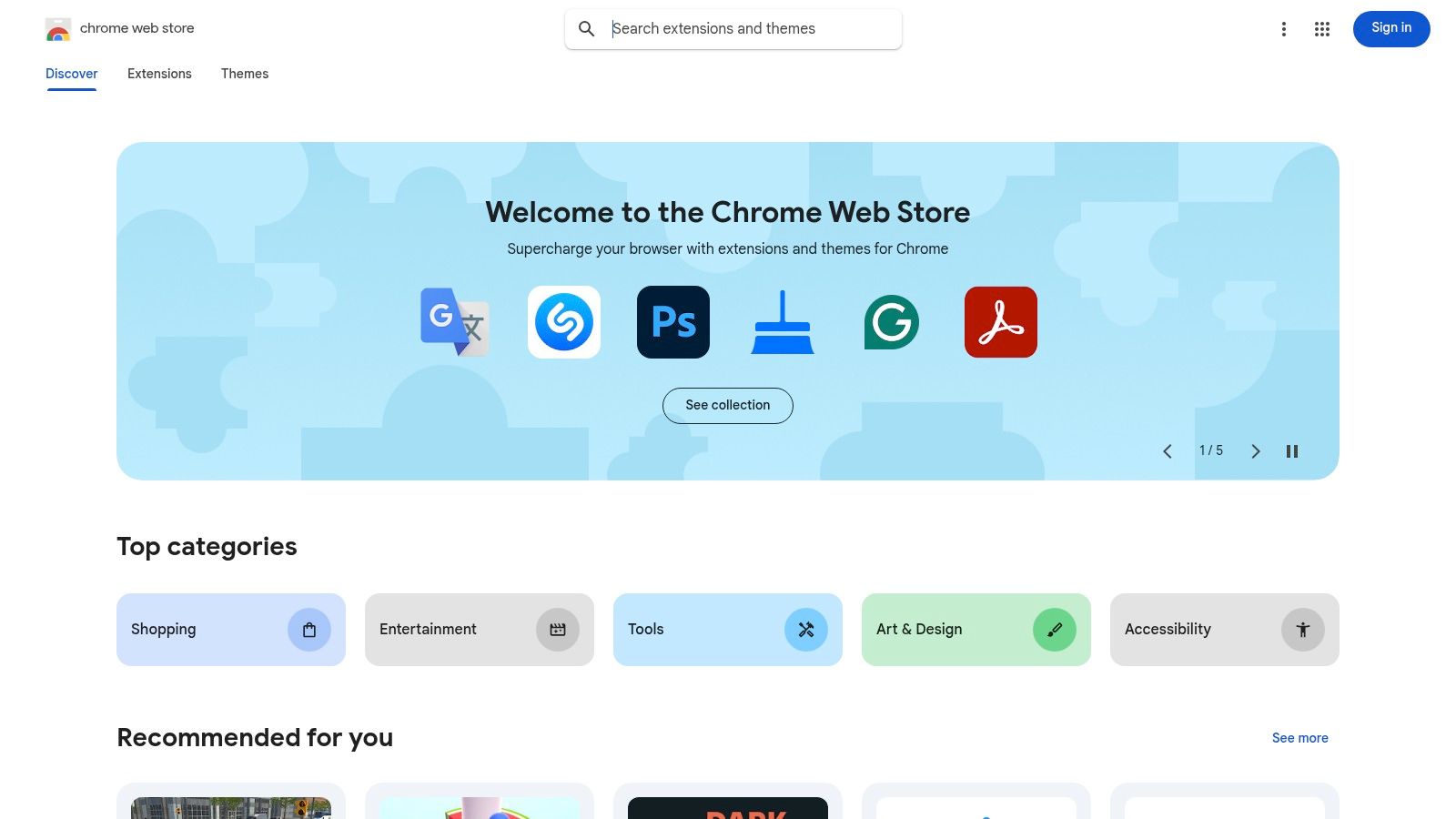 Chrome Web Store (Kanban extensions)
