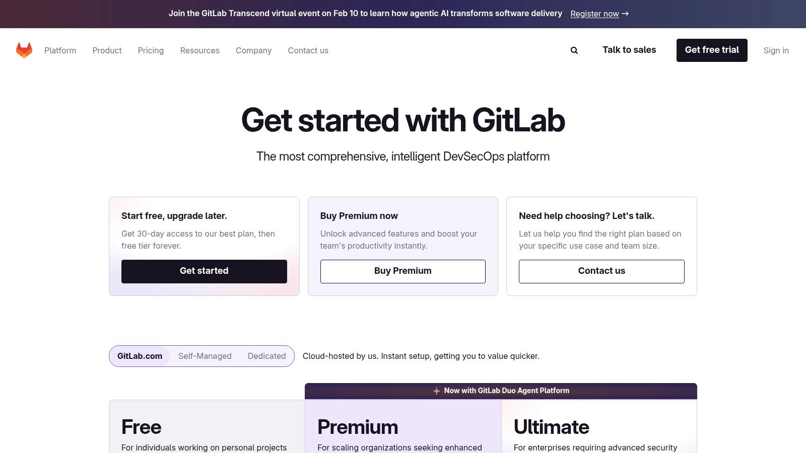 GitLab (with Enterprise Agile Planning option)