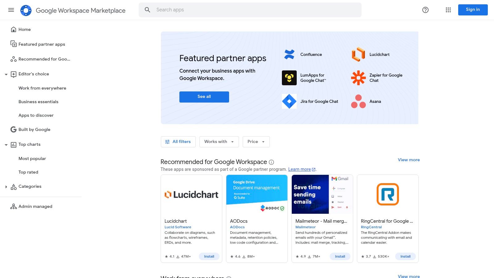 Google Workspace Marketplace