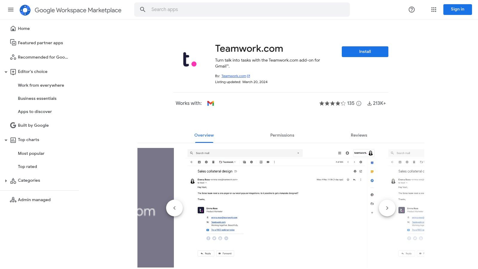 Teamwork.com for Gmail