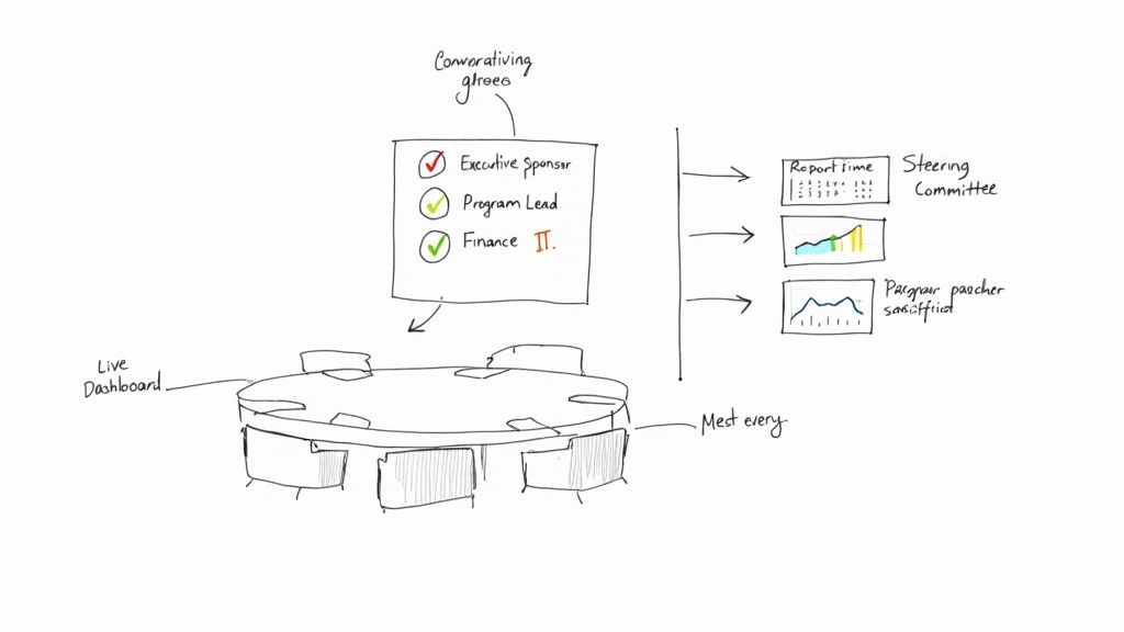 Governance committee aligning IT with business strategy