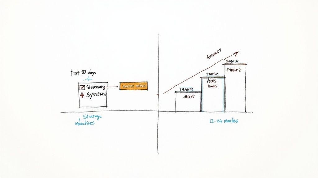 Diagram of aligning IT with business strategy