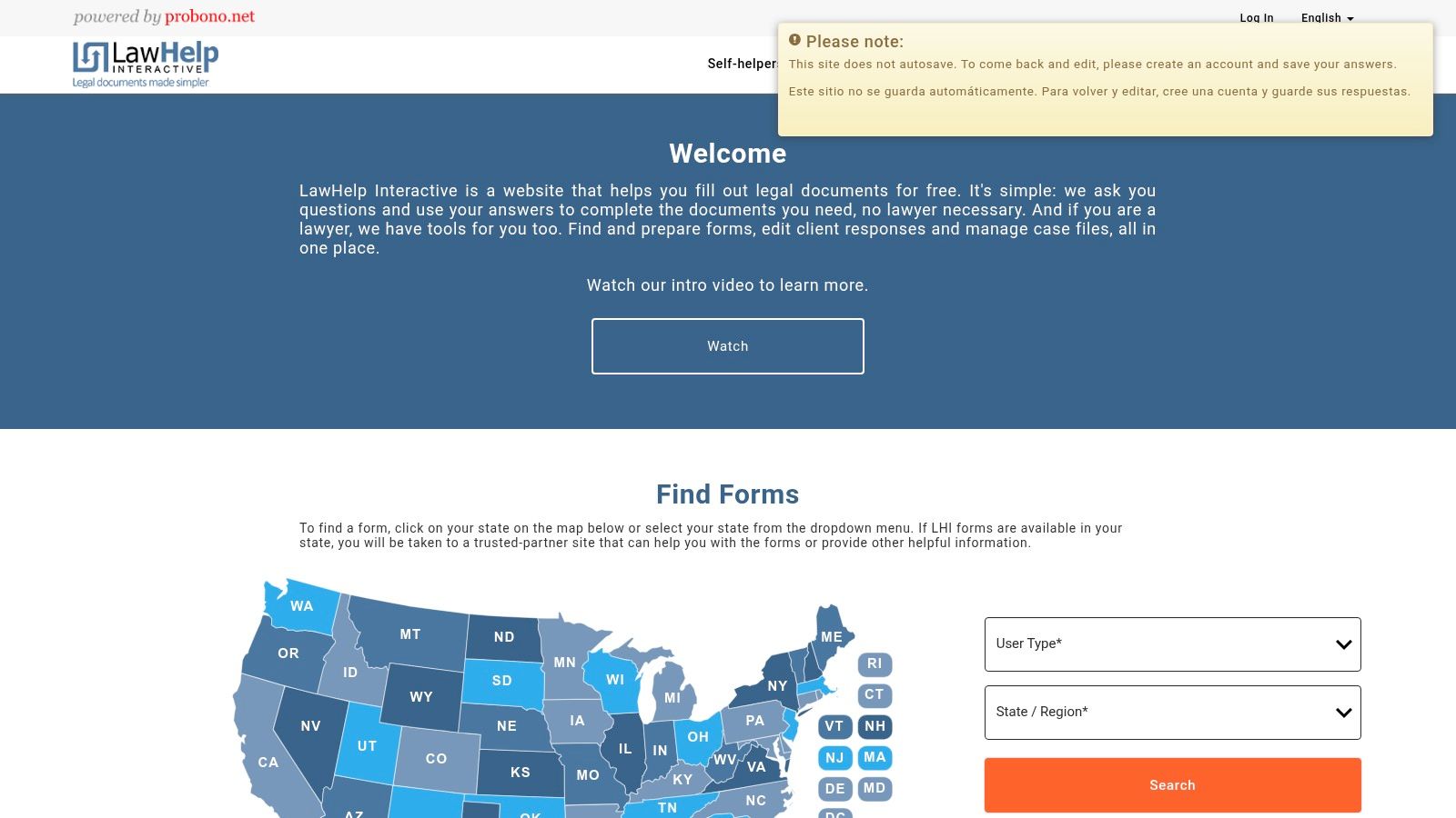 LawHelp Interactive (LHI) – Guided Interviews Infrastructure