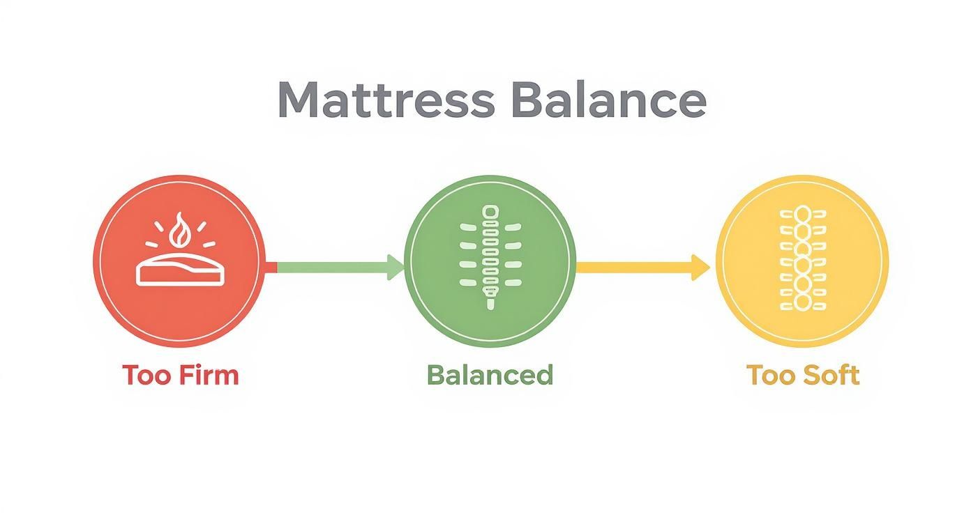 Infographic about best mattress for hip pain