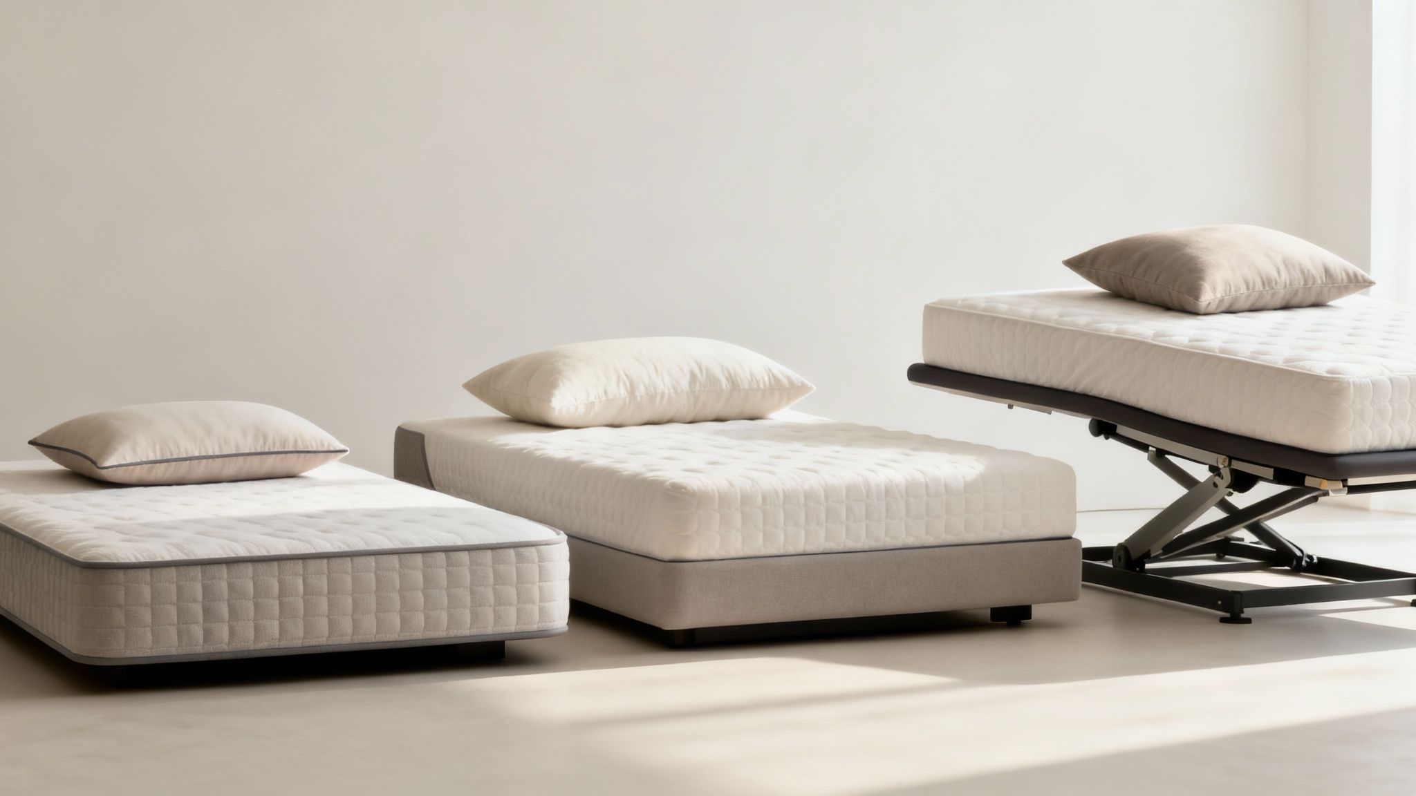 Couple sleeping soundly in a well-lit bedroom, demonstrating a harmonious sleep system.