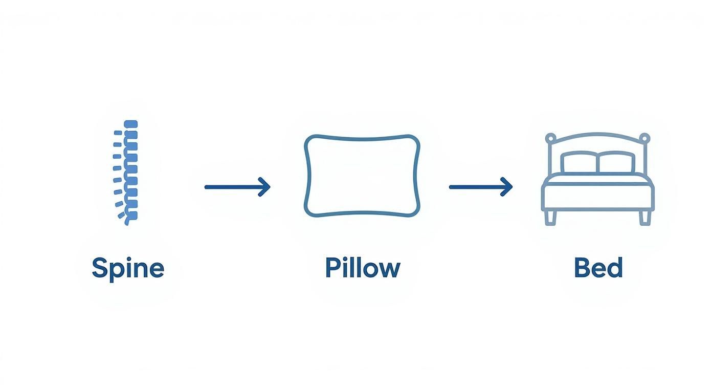 Infographic about how to choose the right pillow