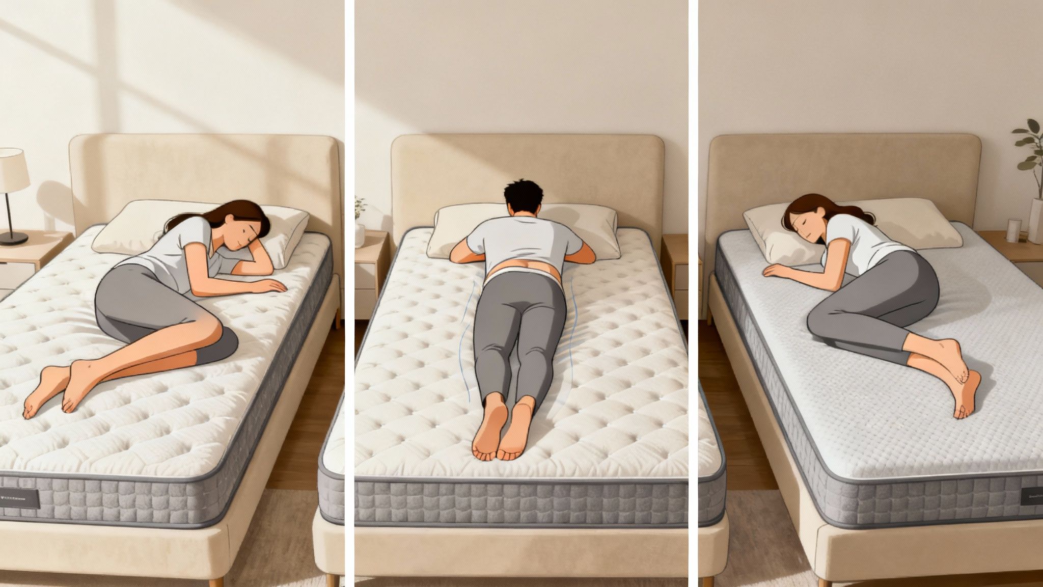 A serene bedroom with a well-made bed and natural light.