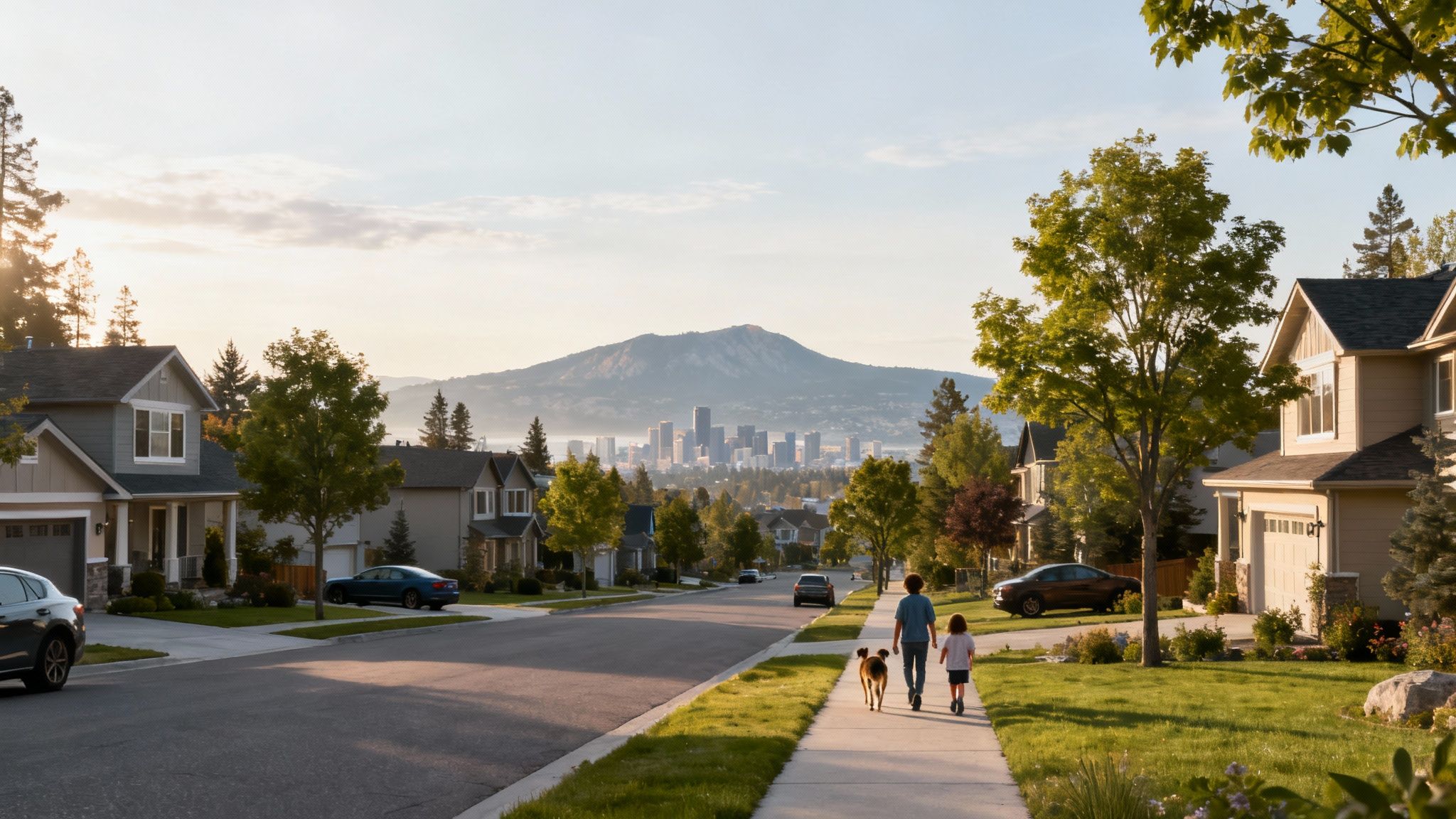 People enjoying the scenic views from a trail in Glenmore Kelowna BC