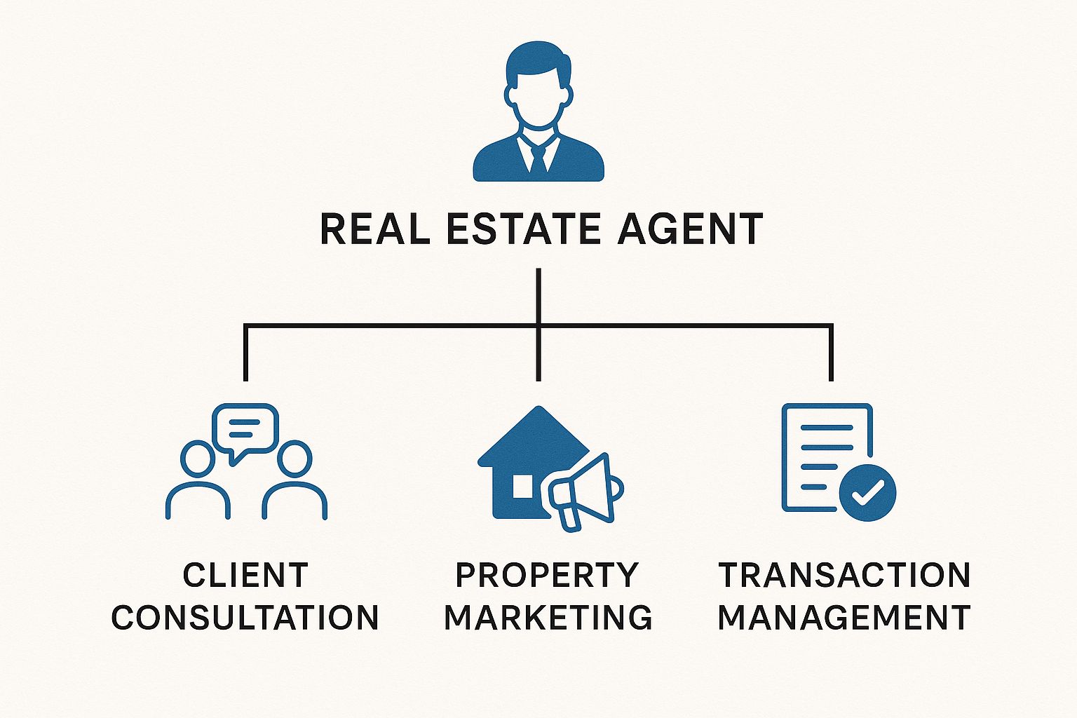Infographic about what is a real estate agent