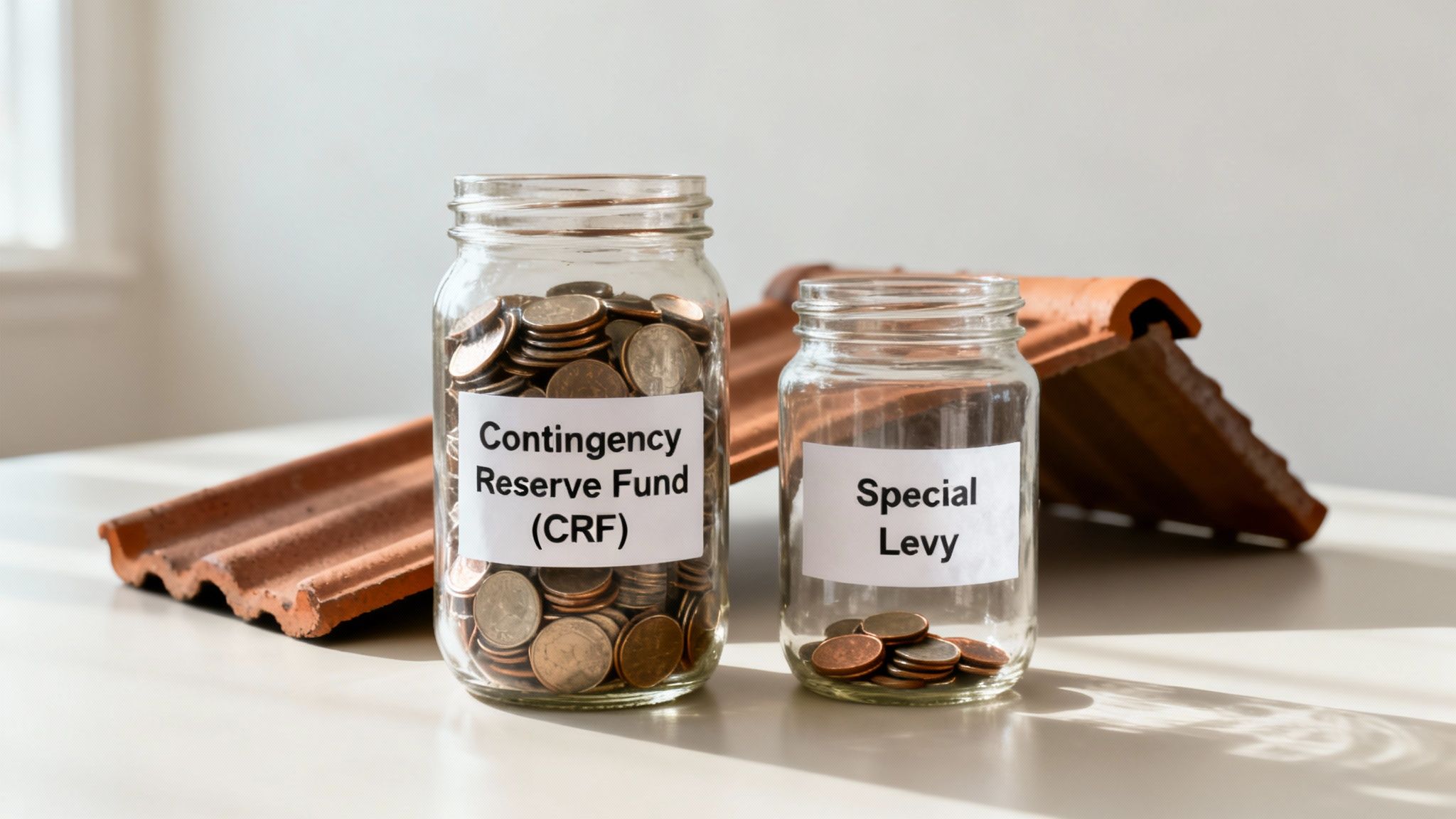 A close-up of a construction worker inspecting a building's roof, symbolizing a major repair.