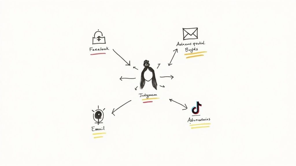 A person at a desk analyzing charts and data on a computer screen, representing marketing strategy in action.
