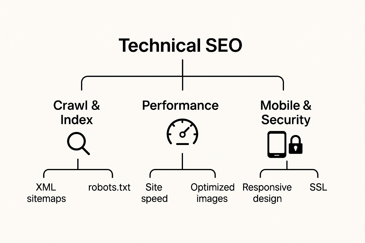 Infographic about what is technical seo