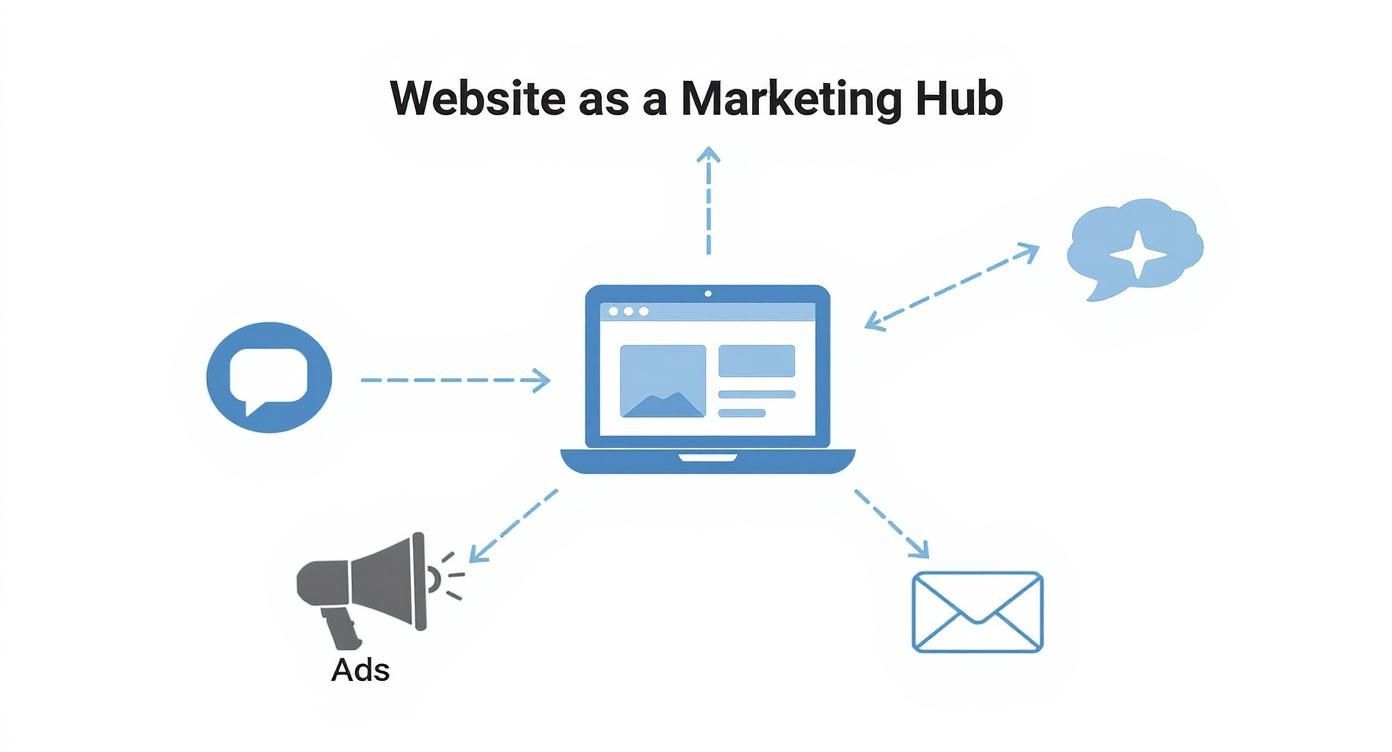 Infographic about web design in marketing