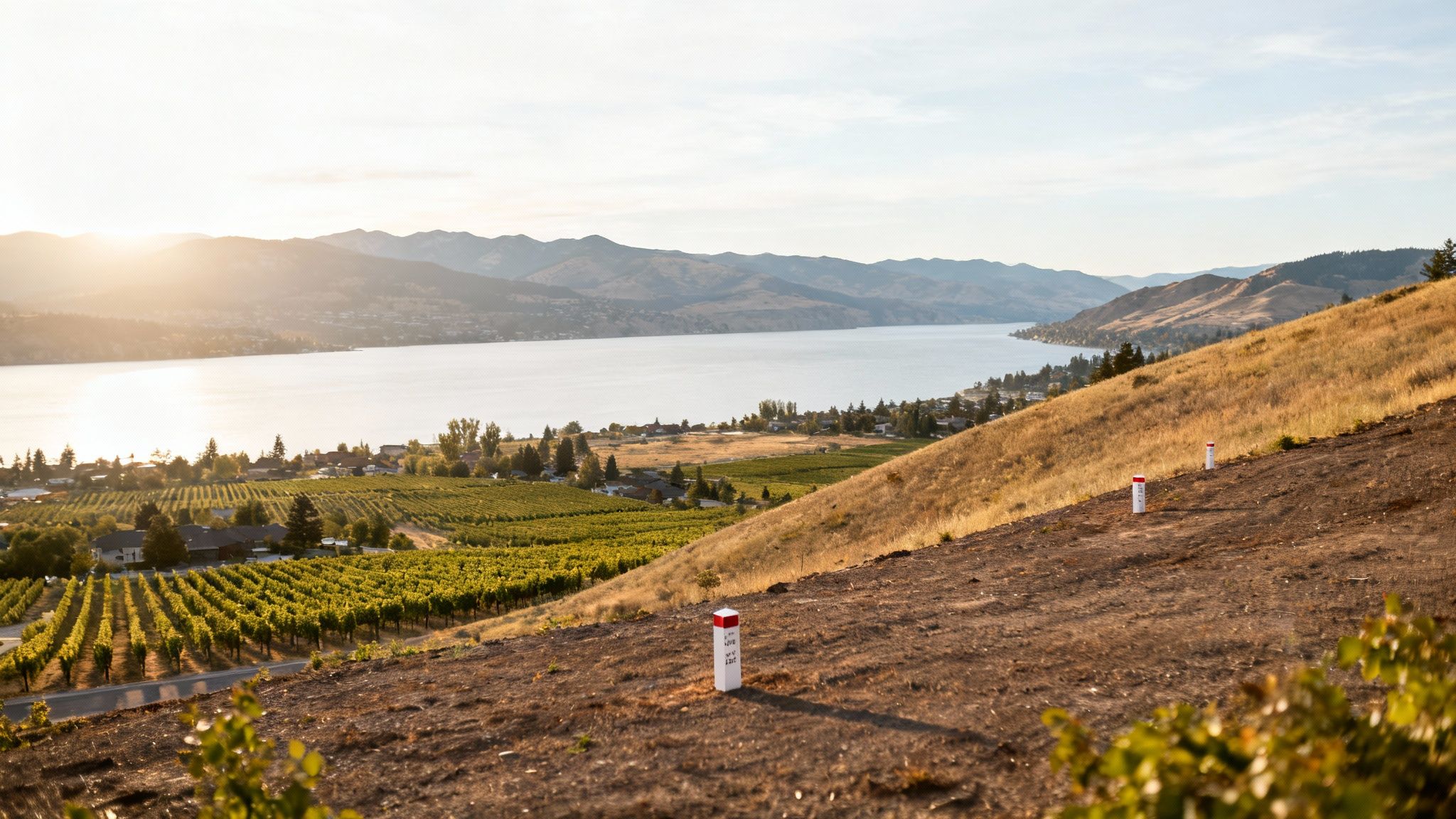 A beautiful residential street in Kelowna's Kettle Valley neighbourhood.