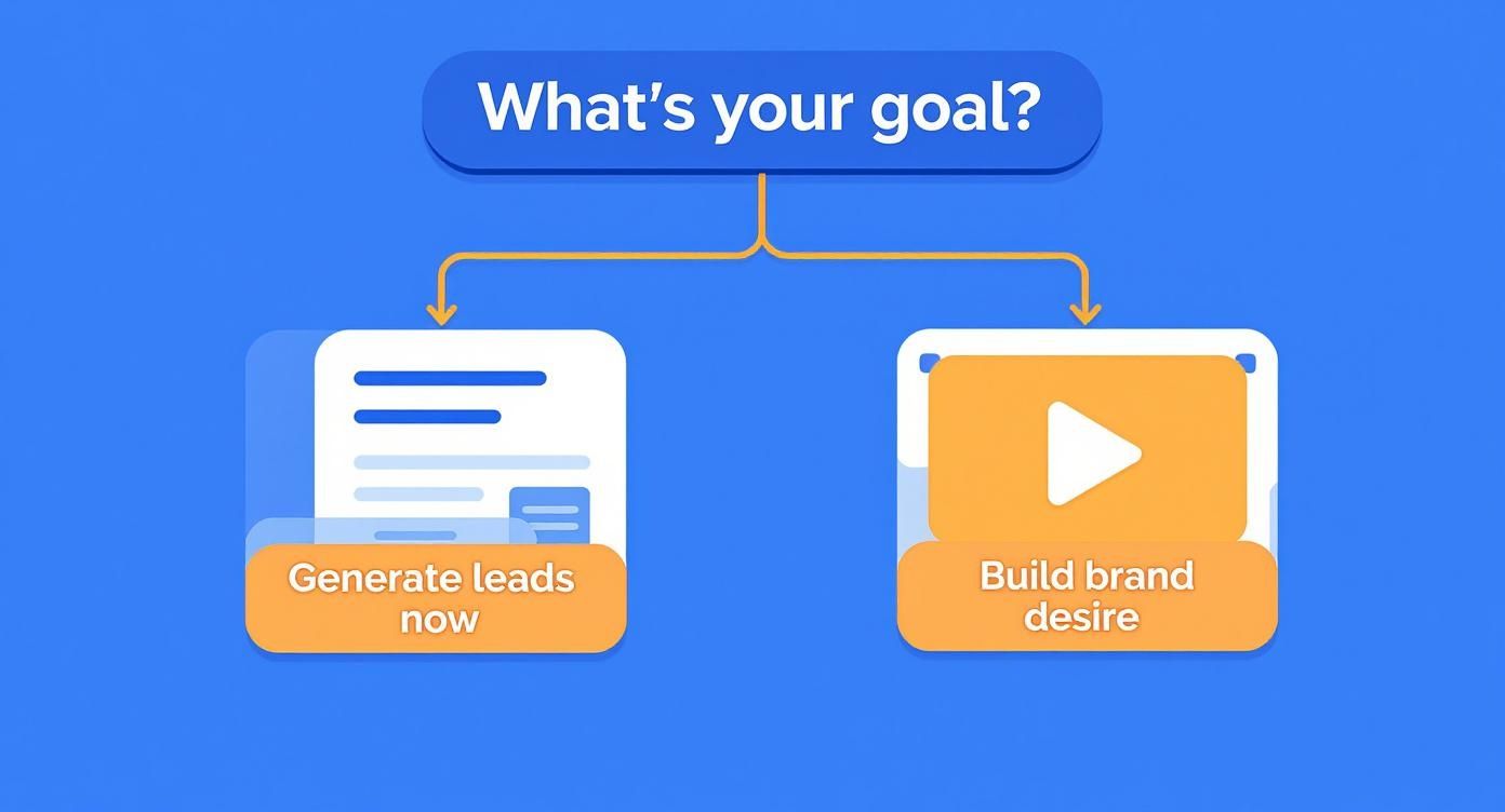 Infographic about facebook ad vs google ad