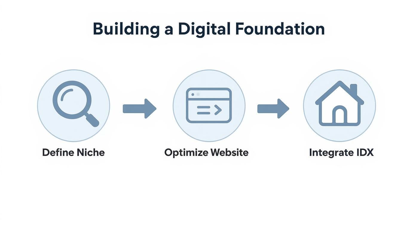 Infographic about digital marketing for real estate