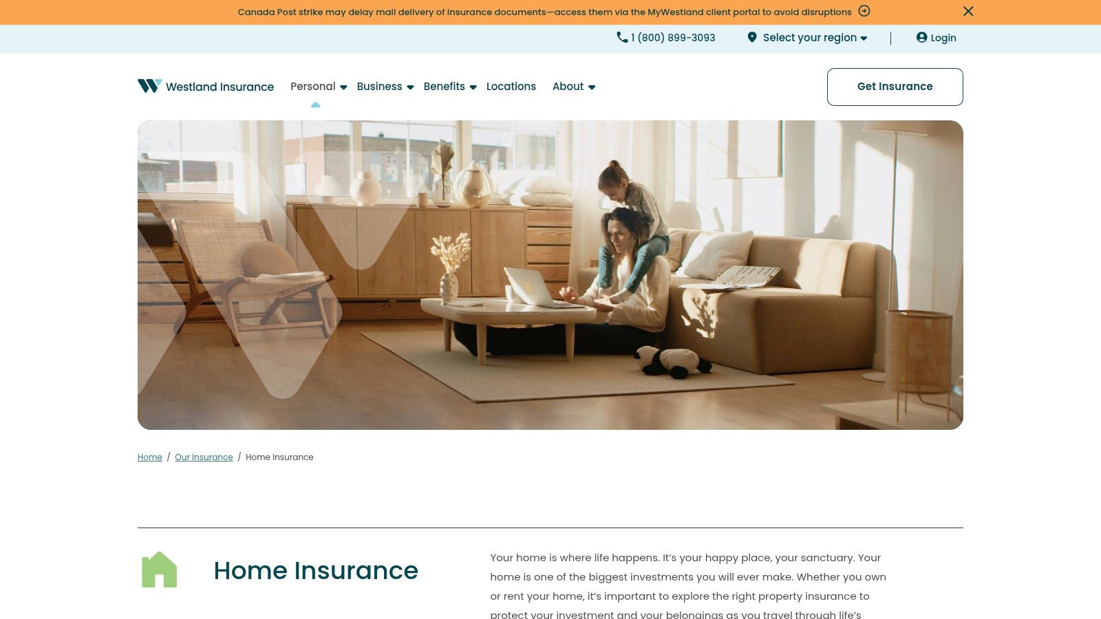 Westland Insurance (Broker – BC Home Insurance)