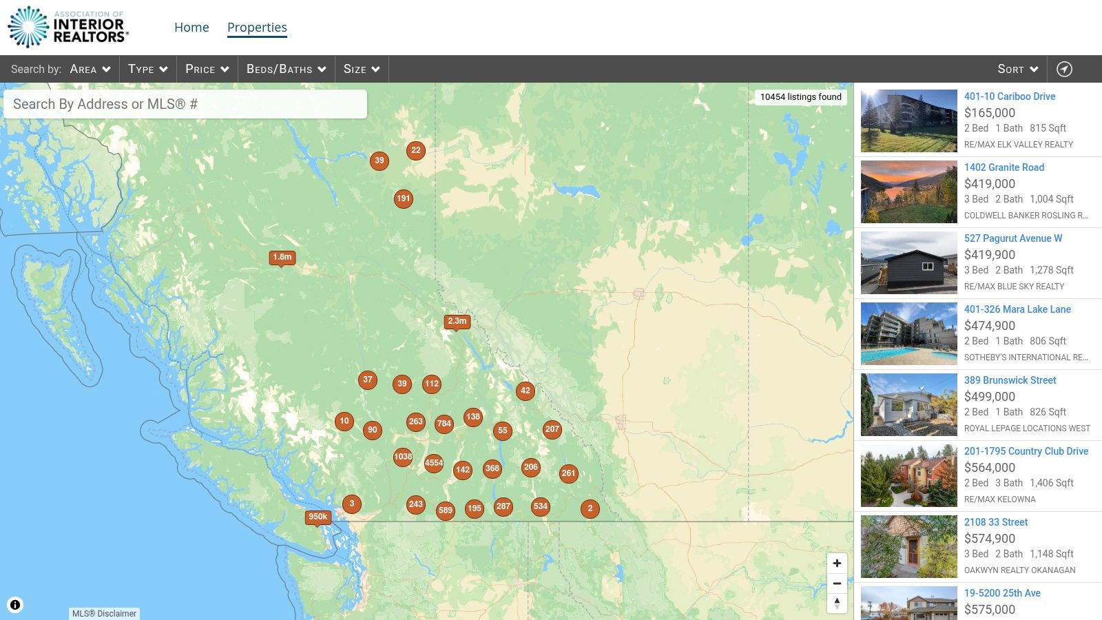 Association of Interior REALTORS (listings.interiorrealtors.ca)