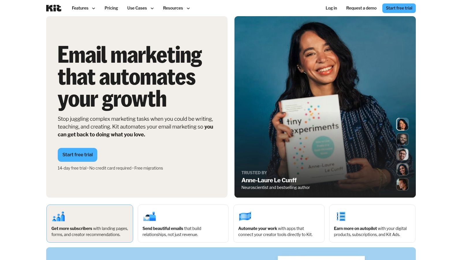 ConvertKit platform dashboard showing email broadcast setup and subscriber segmentation.