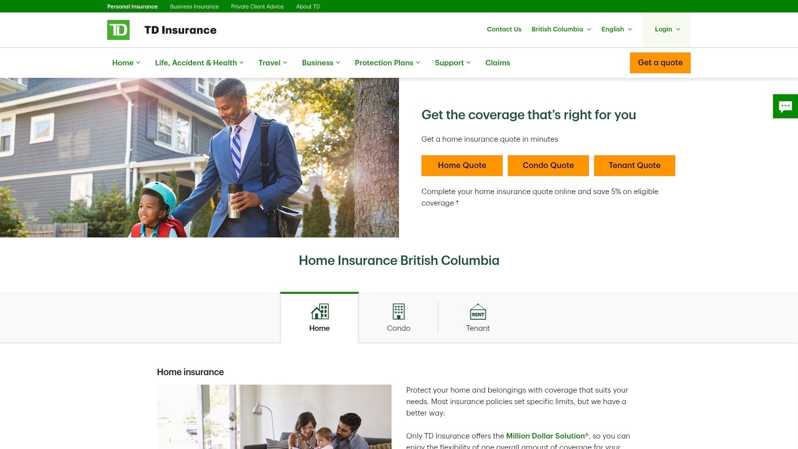 TD Insurance (Home Insurance – British Columbia)