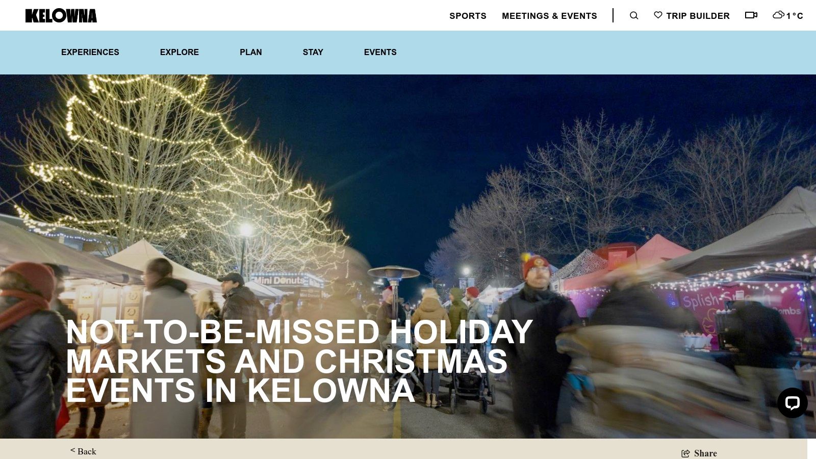 Tourism Kelowna – Holiday Markets Roundups