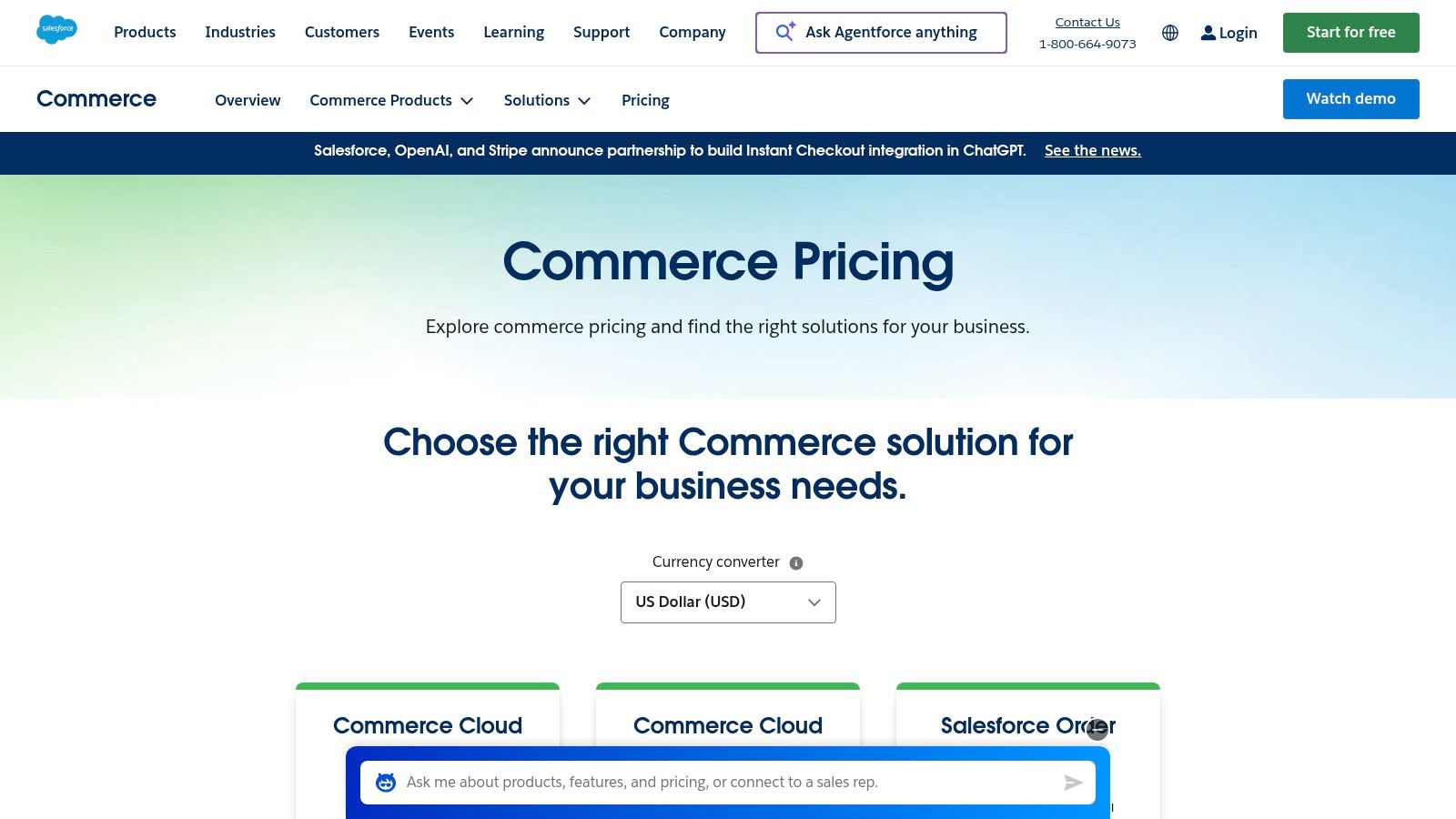 Salesforce Commerce Cloud interface showing customer data and analytics.