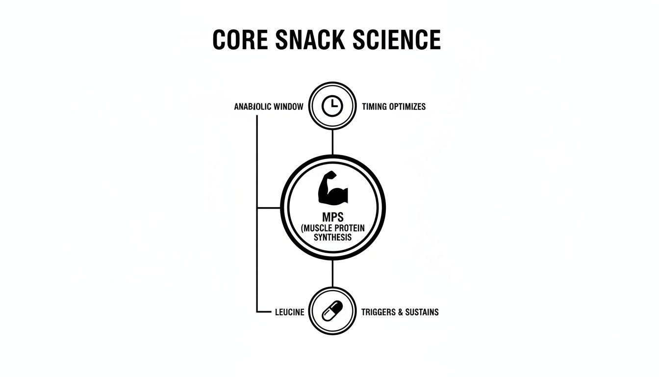 Infographic about best snacks for building muscle