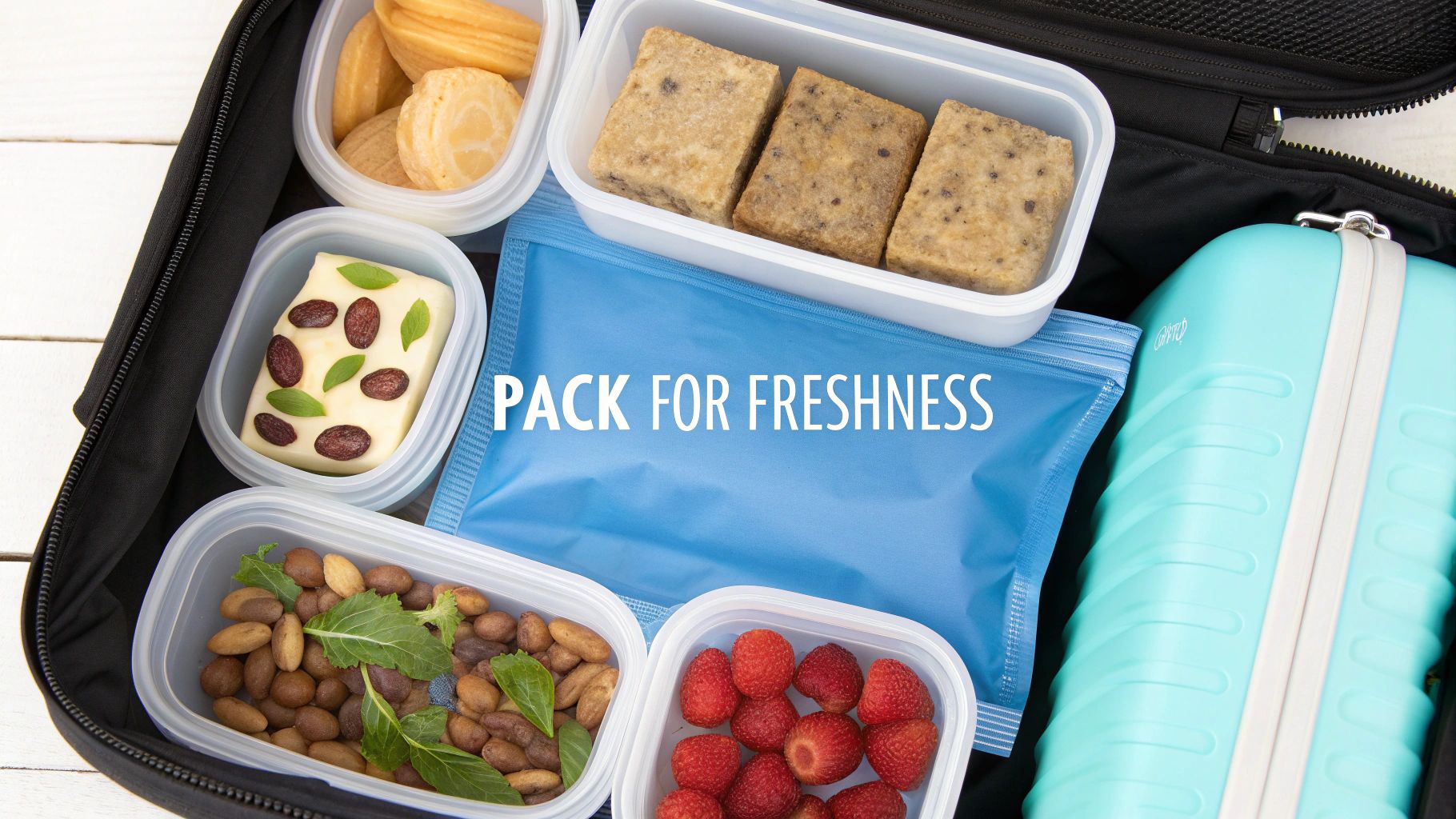 A child and parent happily sharing healthy vegan snacks.