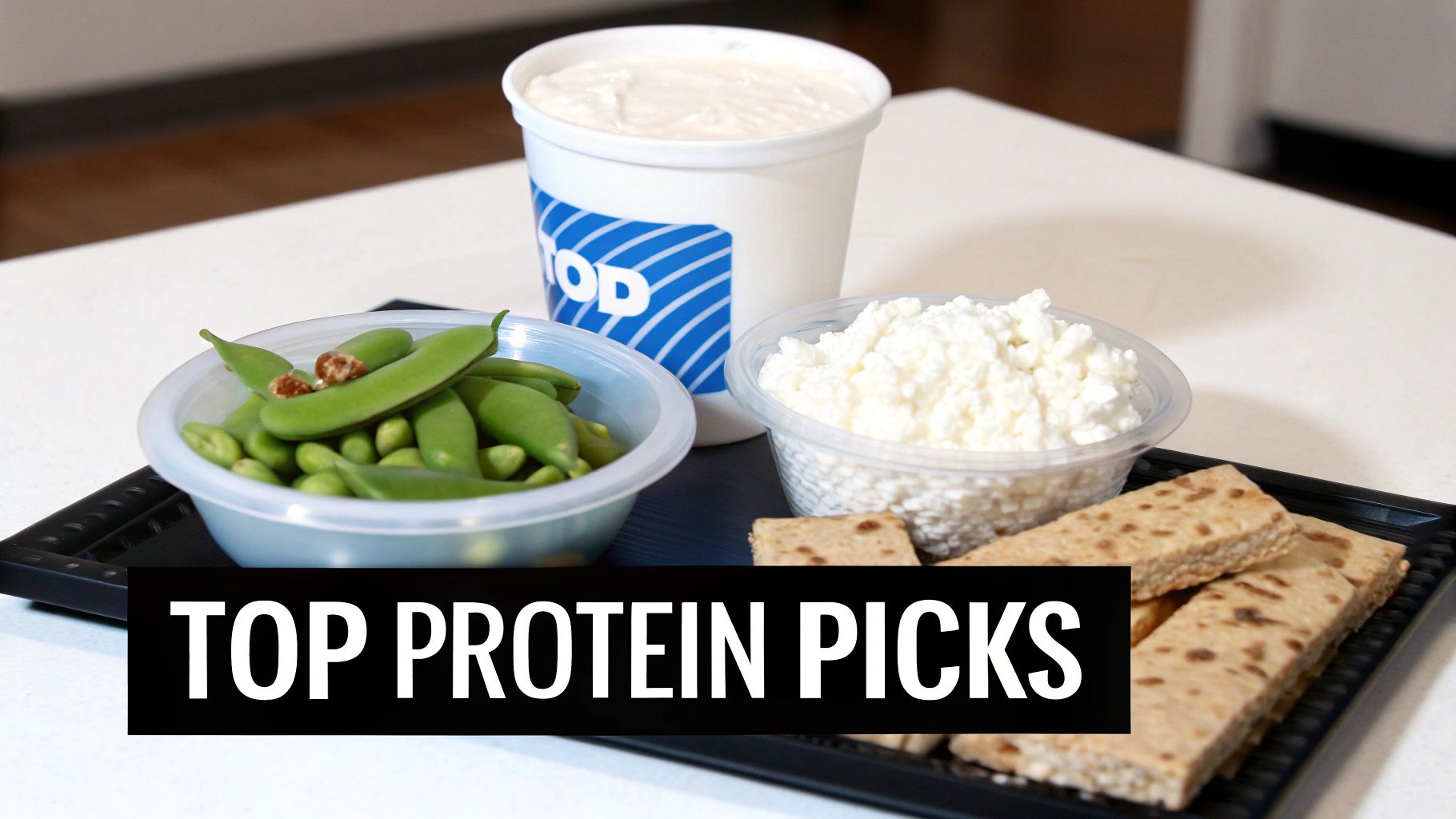 A bowl of Greek yogurt topped with fresh berries and nuts.