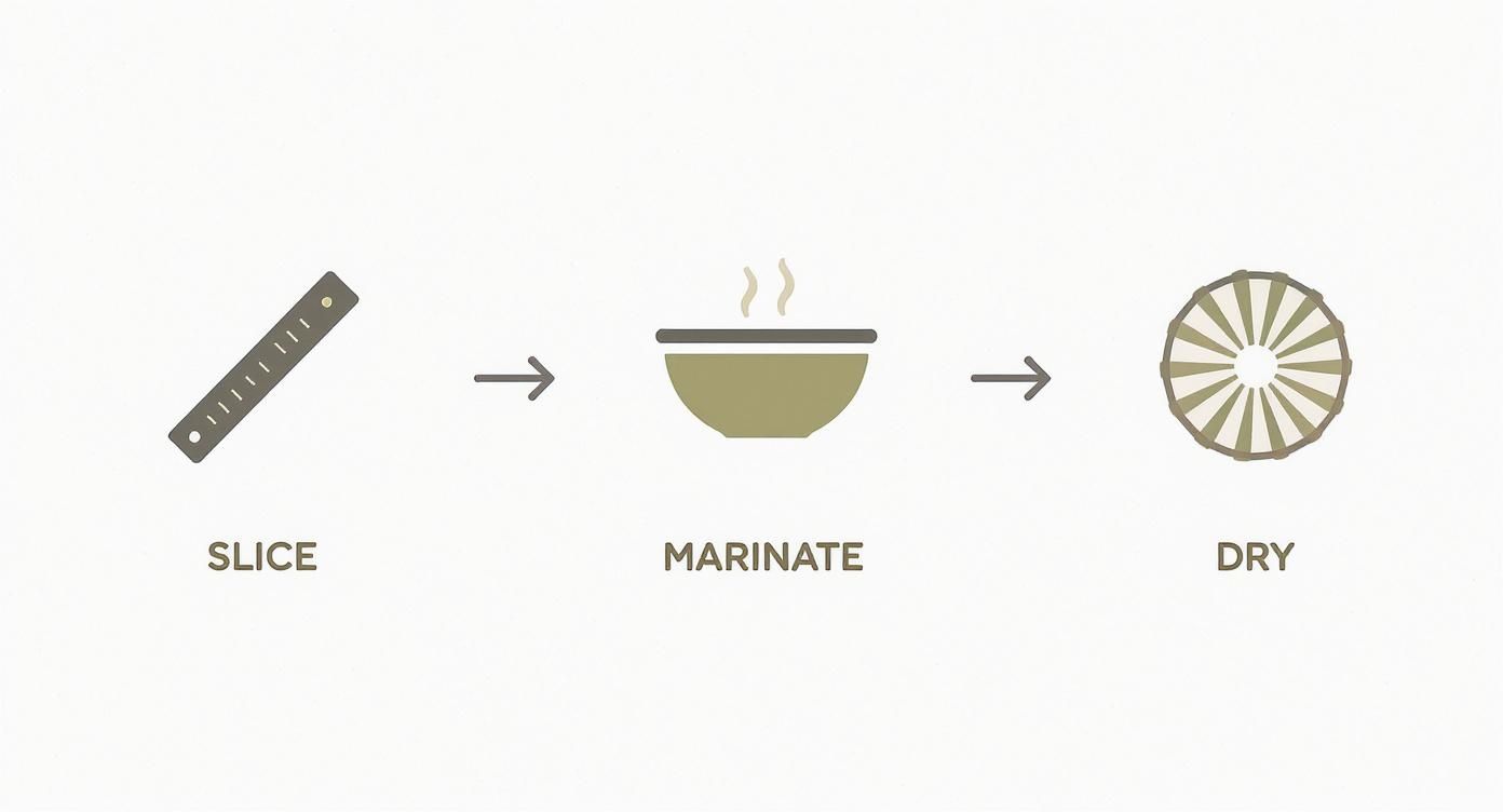 Infographic about how to make jerky at home