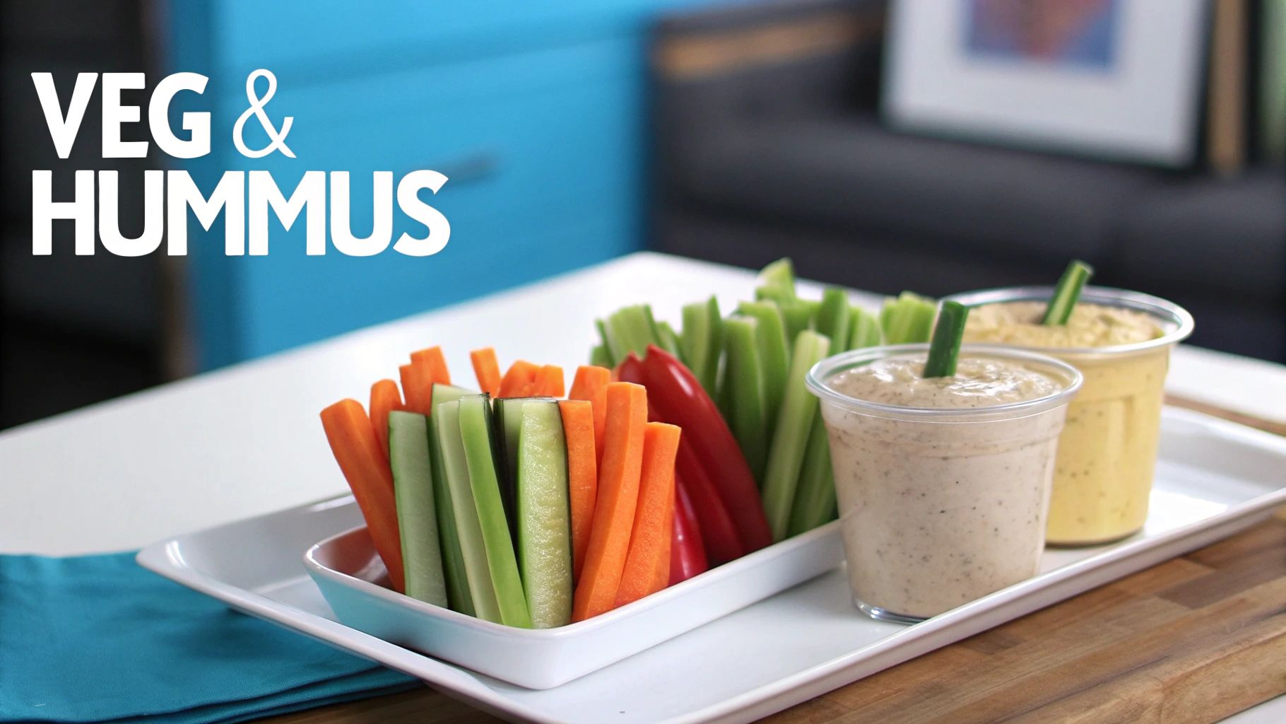 Vegetable Sticks with Hummus